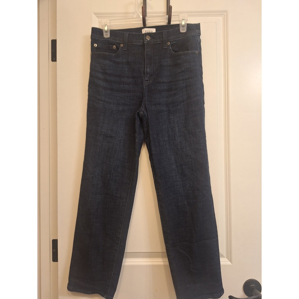 Pistola Dark Wash High Rise Straight Crop Jeans Size 29